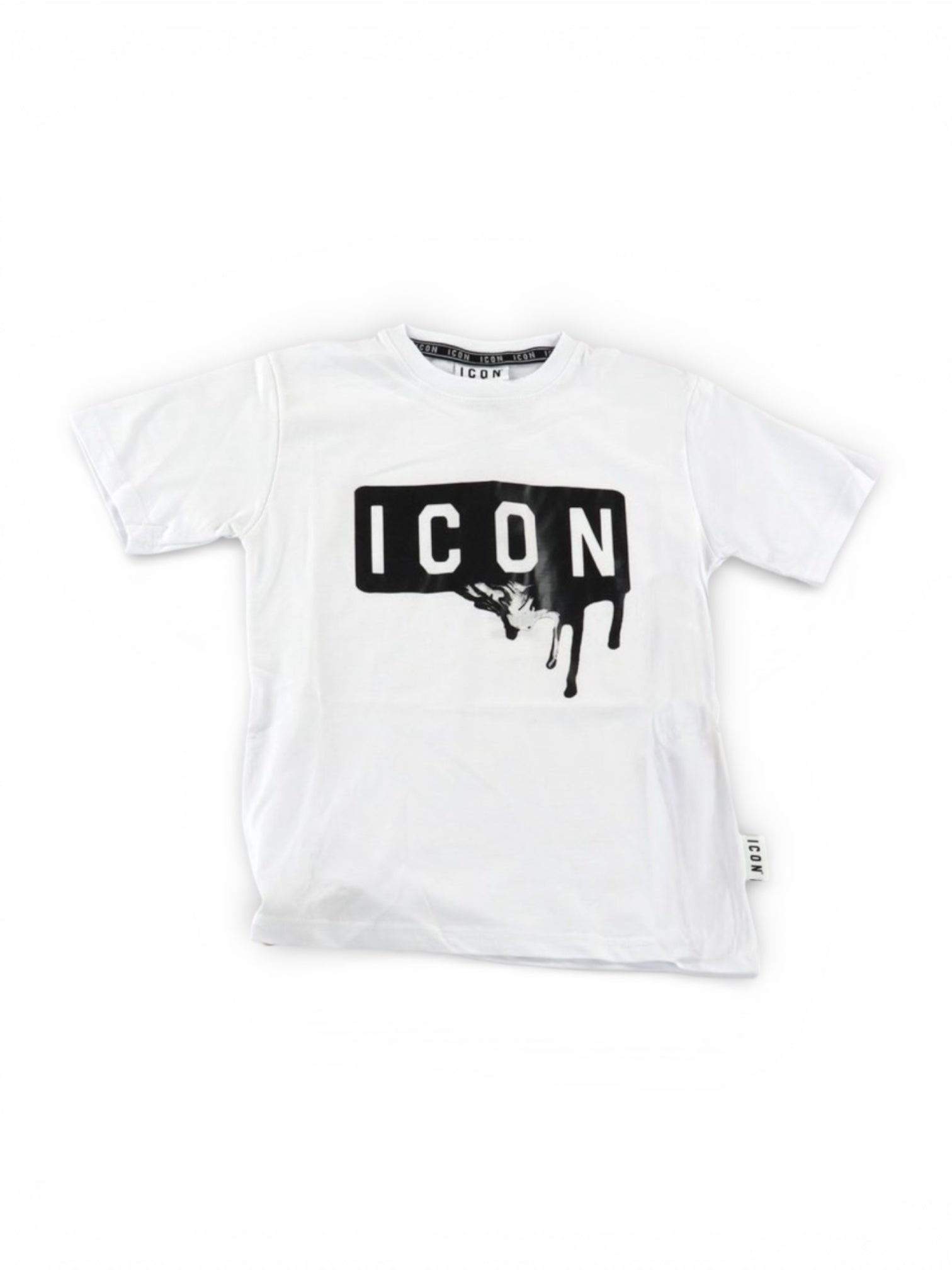 ICON - T-shirt con logo colature bambino