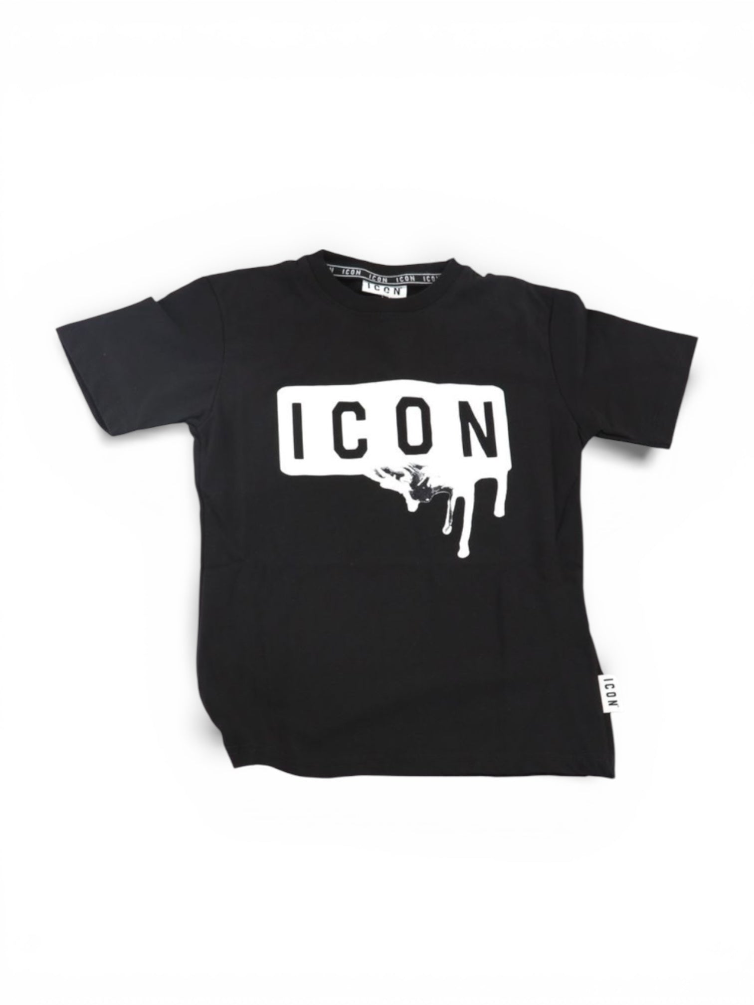 ICON - T-shirt con logo colature bambino