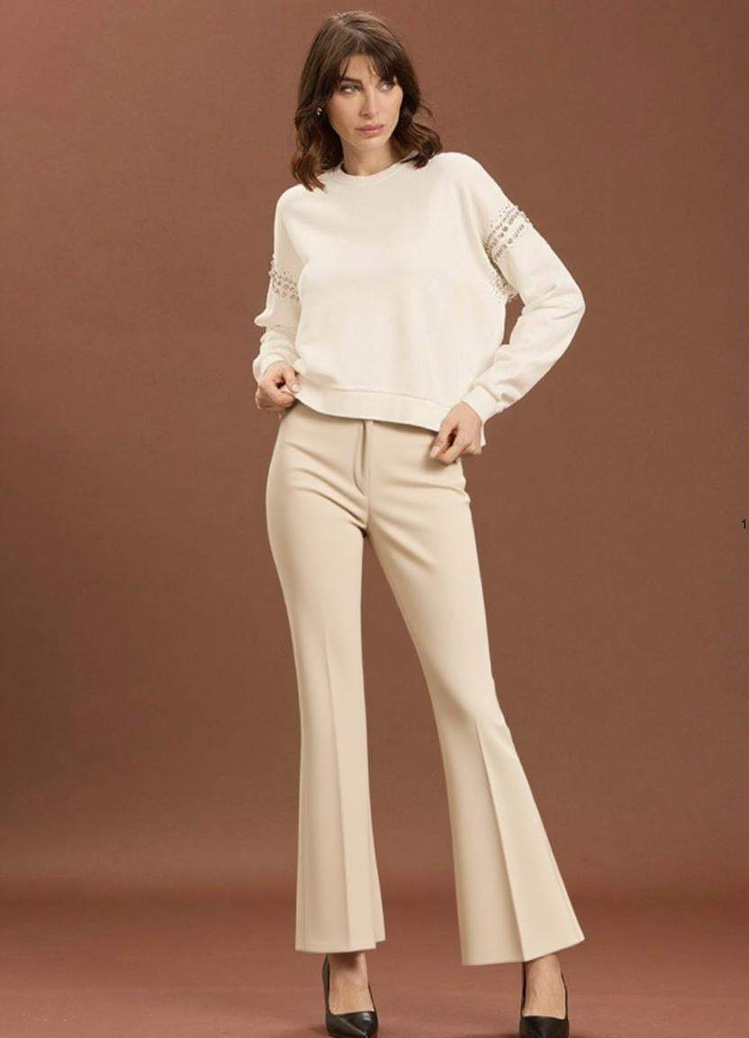 TAKE TWO - Pantalone a zampa in punto milano donna