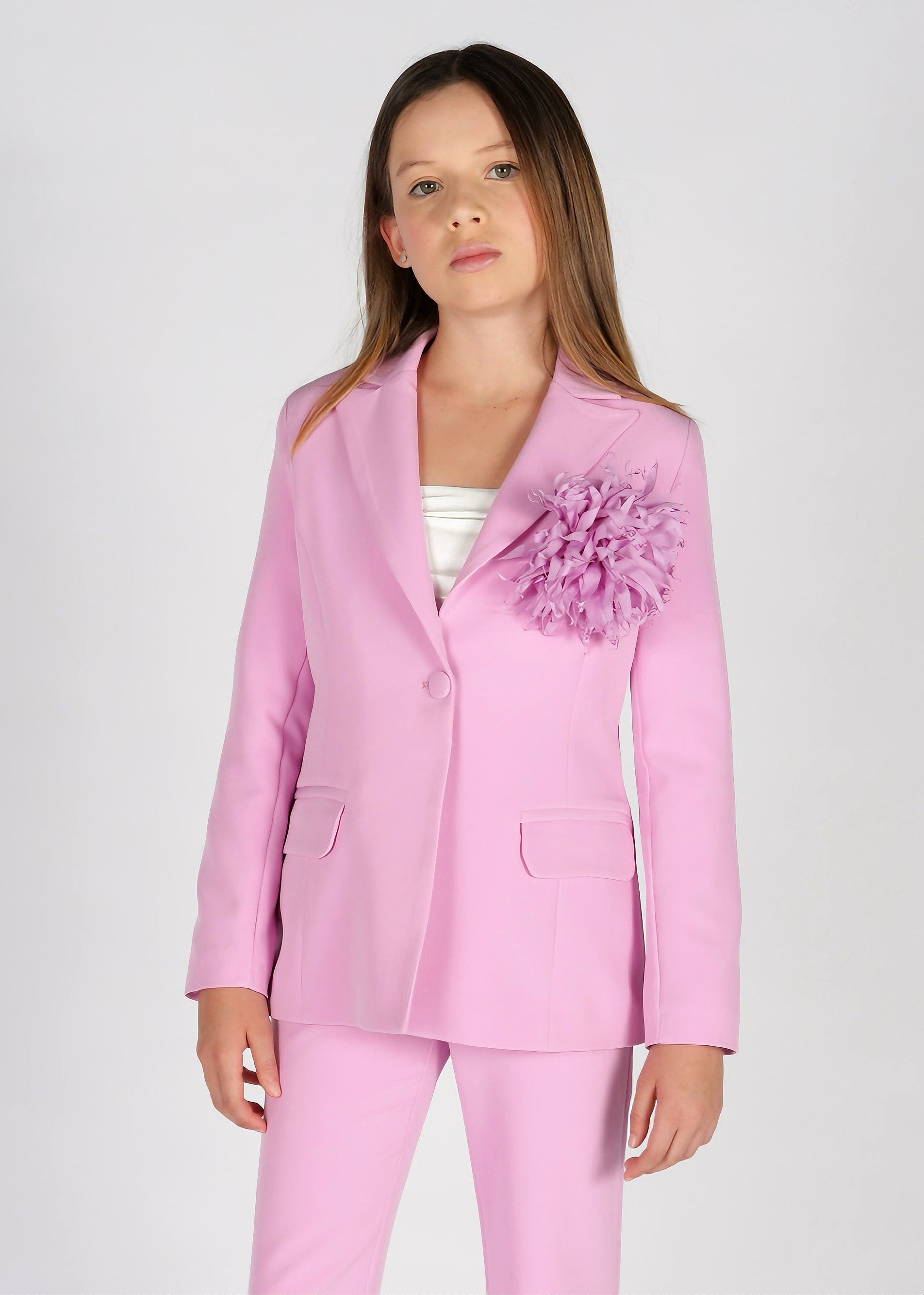 FUN FUN - COUTURE -  Blazer monopetto glicine  bambina
