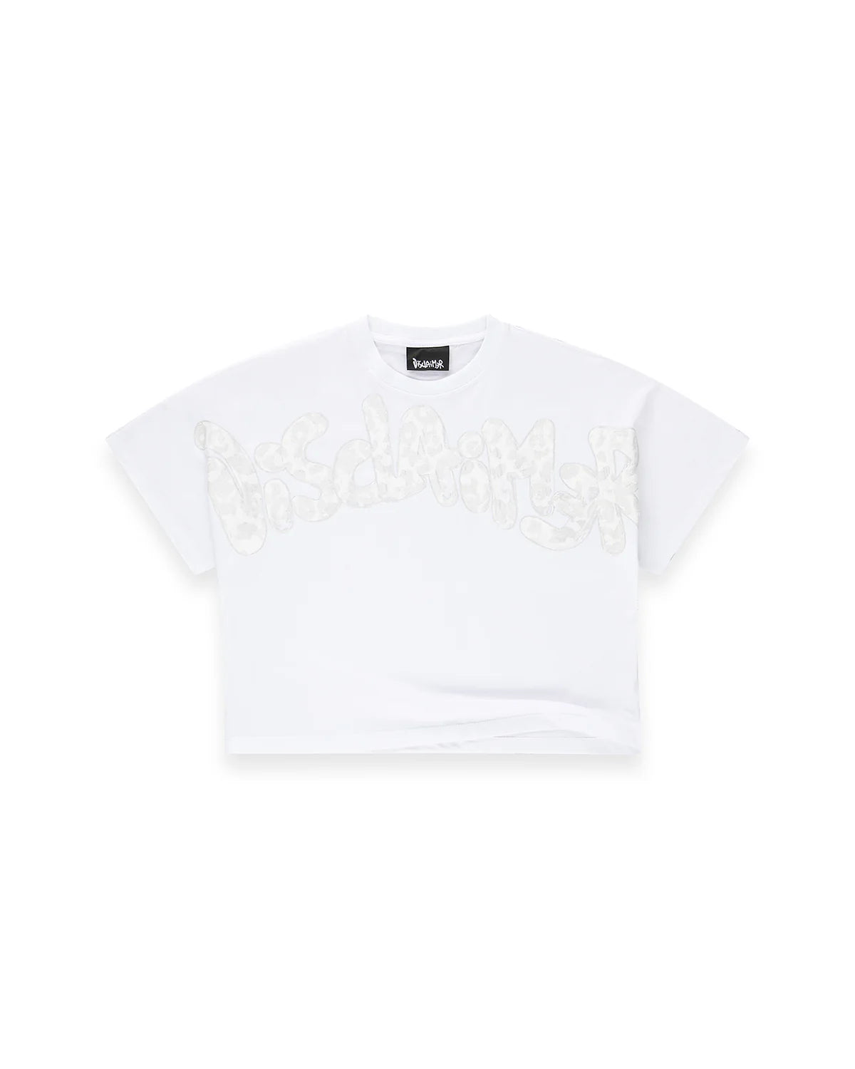 DISCLAIMER - T-shirt crop con logo lurex donna