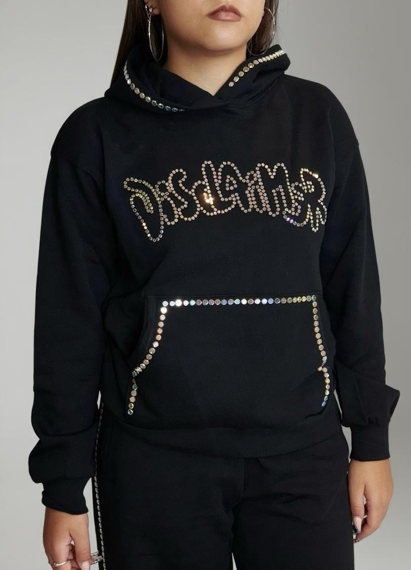 DISCLAIMER - Felpa con cappuccio con maxi paillettes donna