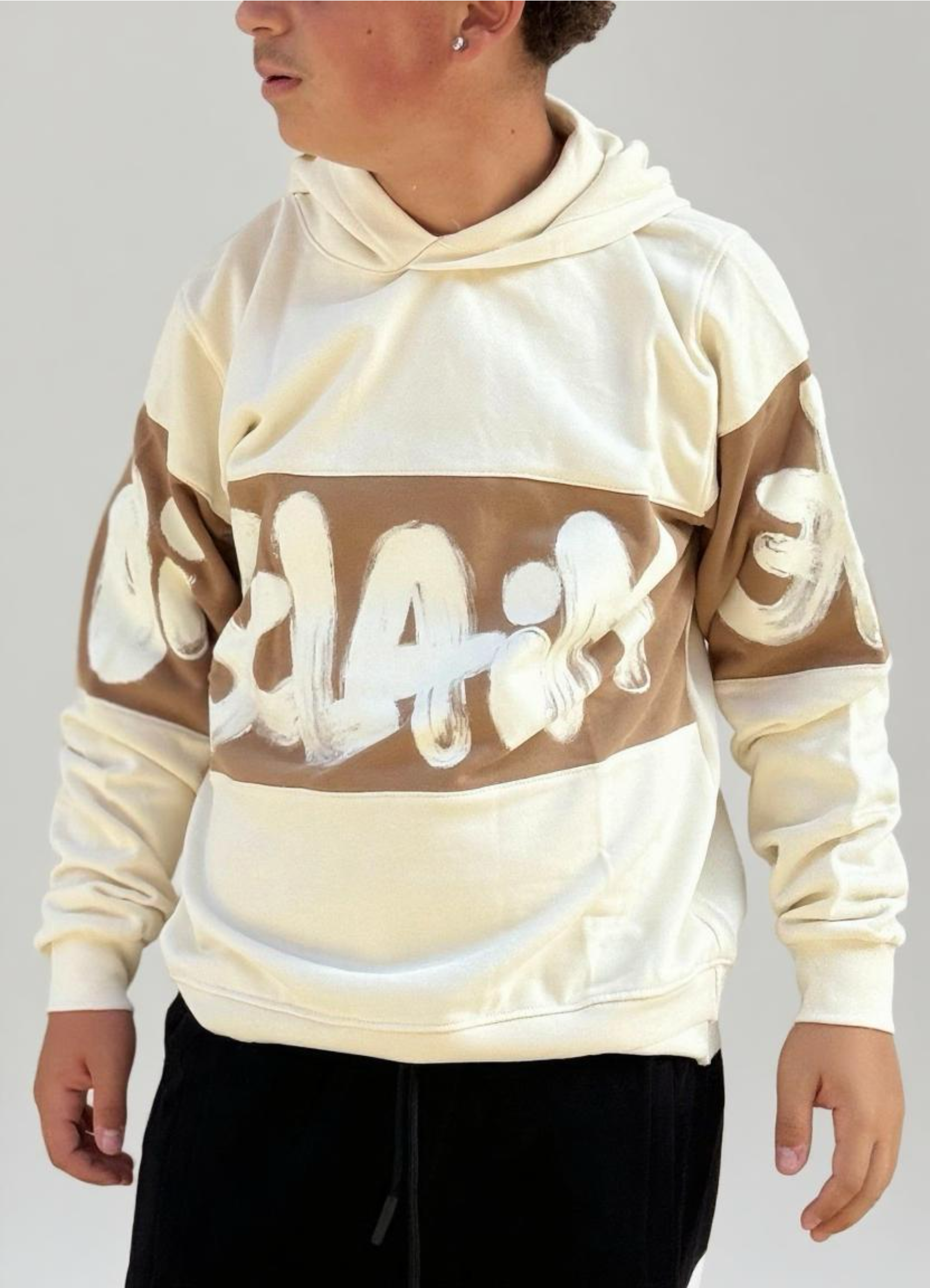 DISCLAIMER - Felpa con cappuccio e maxi logo uomo