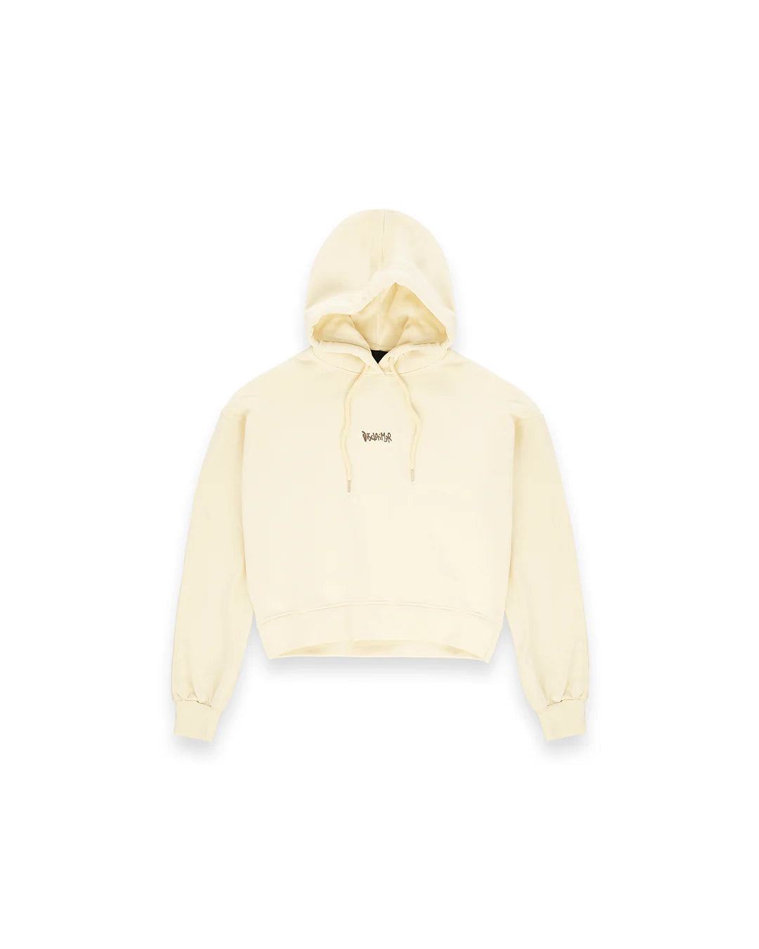 DISCLAIMER - Felpa crop con cappuccio e logo sul retro donna