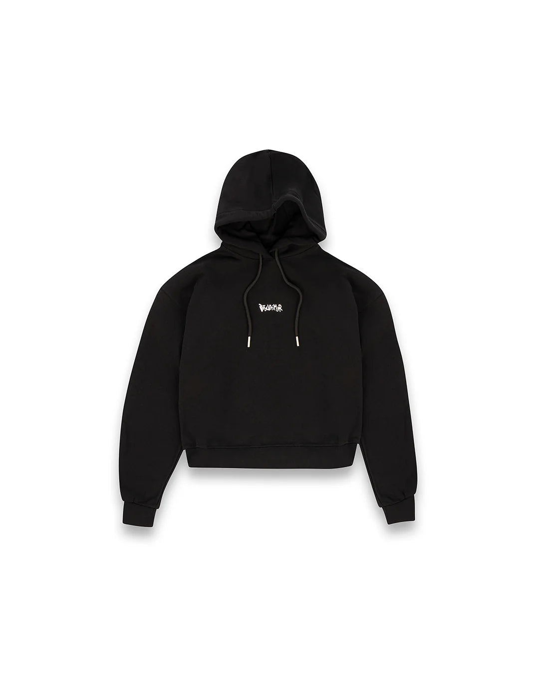 DISCLAIMER - Felpa crop con cappuccio e logo sul retro donna