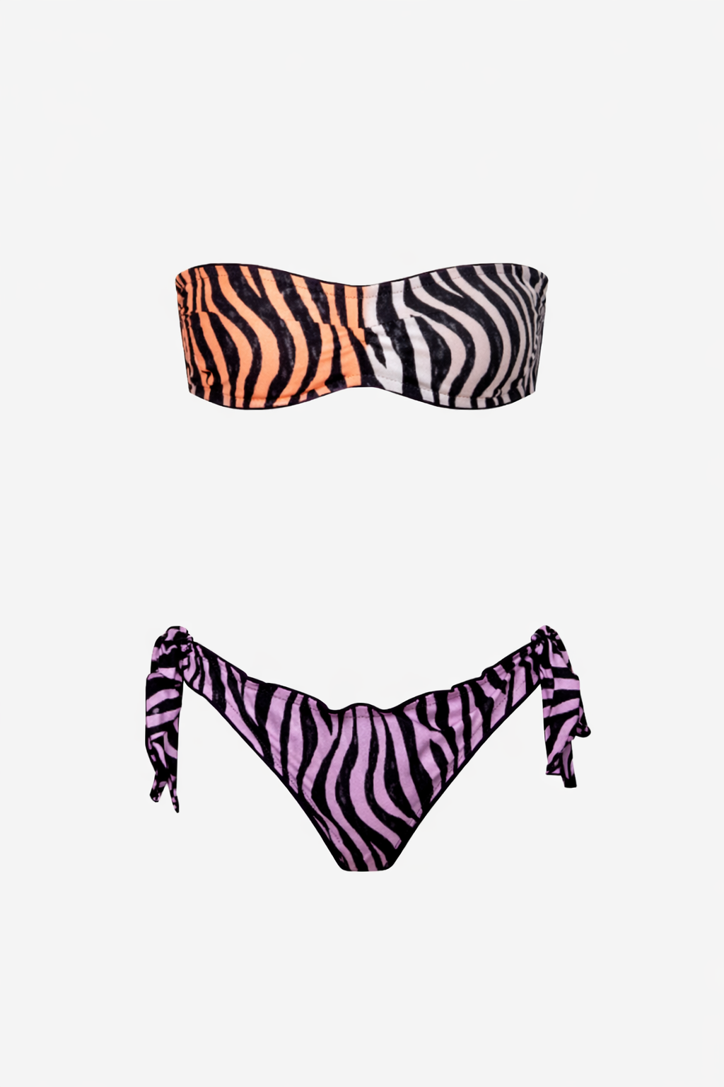 F**K - Bikini fascia con slip regolabile ZEBRA donna