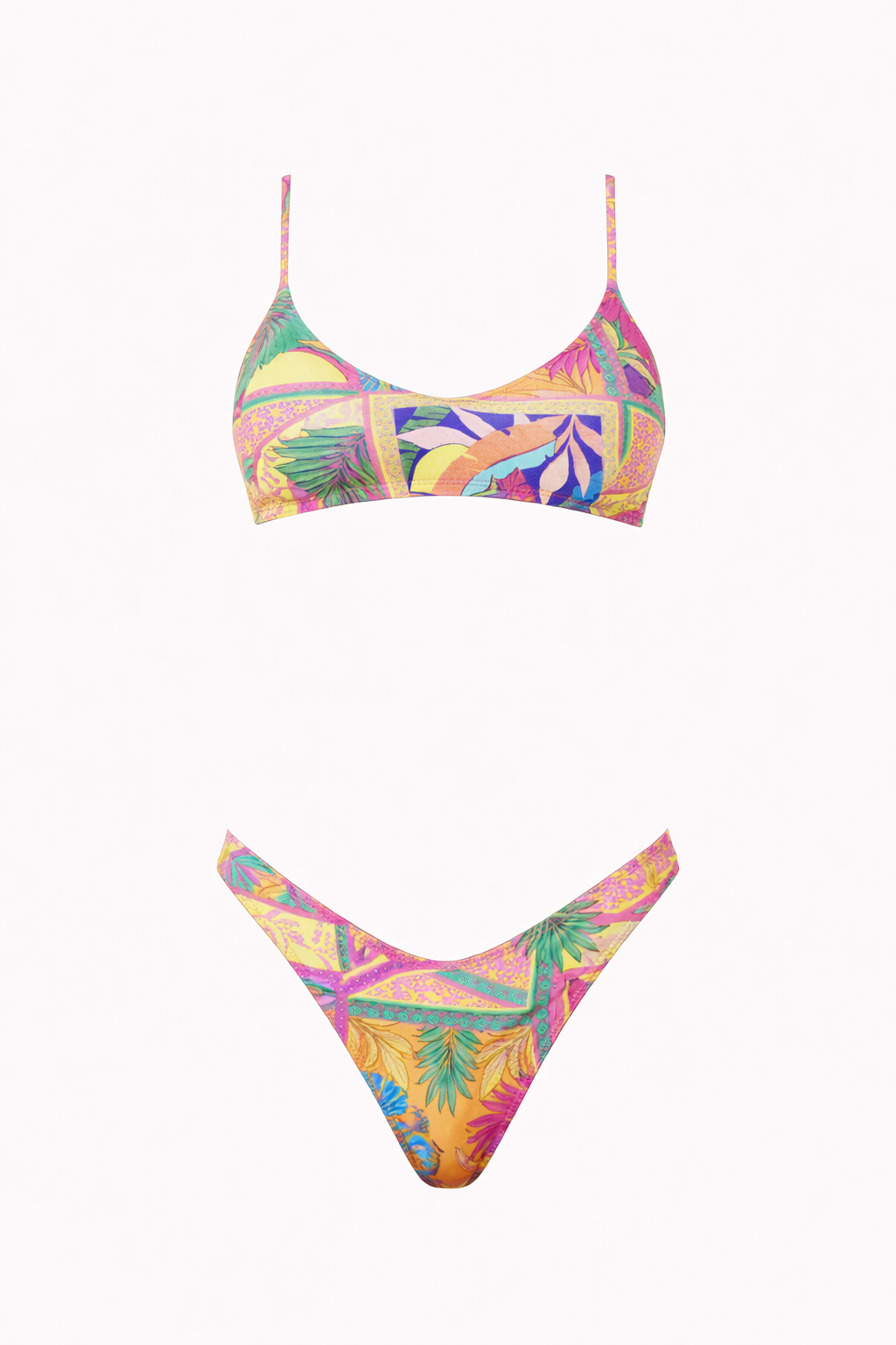 4GIVENESS - Bikini top con slip fisso POP FOULARD donna