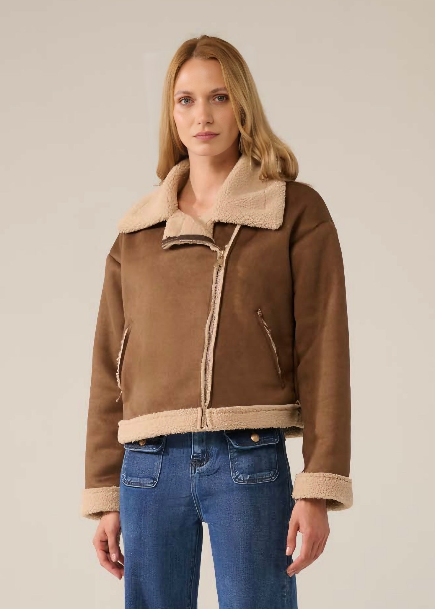 JE-NE - Giacca montone corto donna