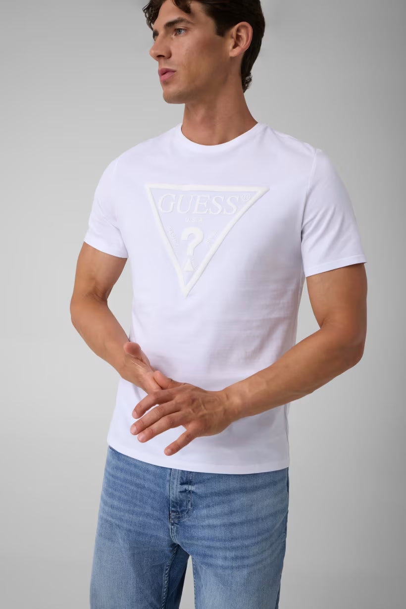 GUESS - T-shirt con logo stampato uomo