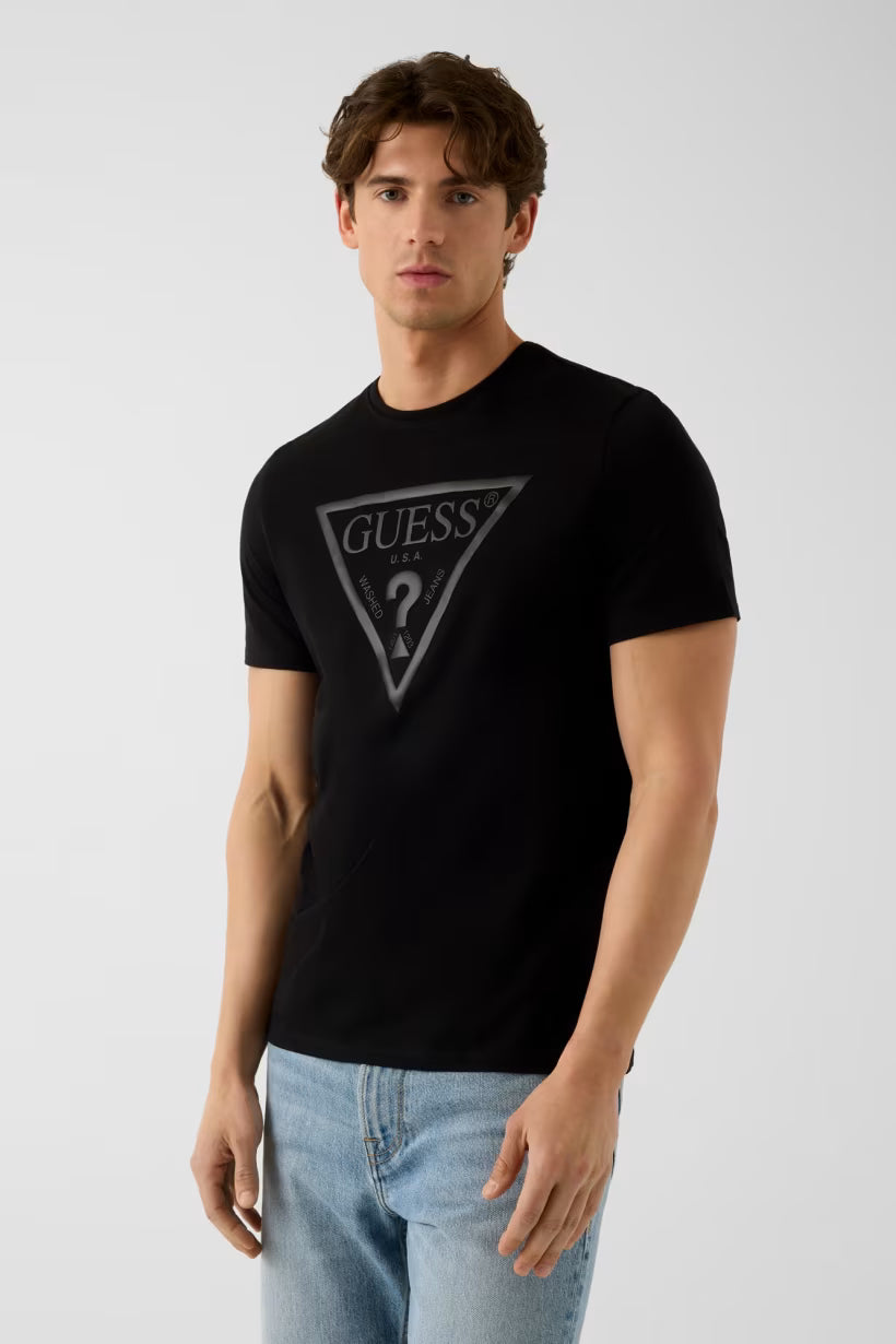 GUESS - T-shirt con logo stampato uomo