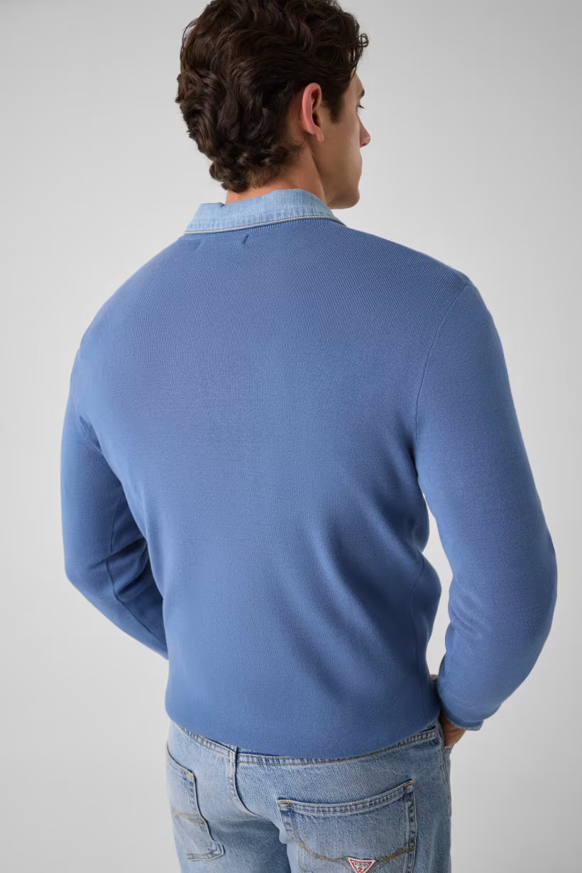 GUESS - Maglioncino con logo in rilievo uomo