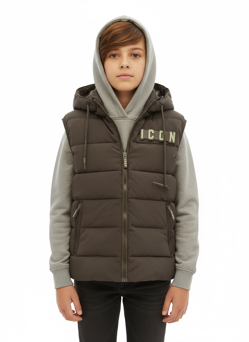 ICON - Giubbotto smanicato con logo bambino