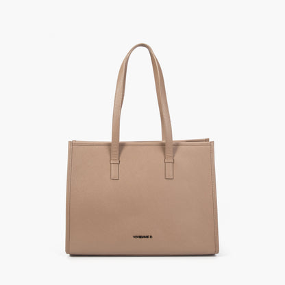 VIVIENNE D - Shopper saffiano  camel