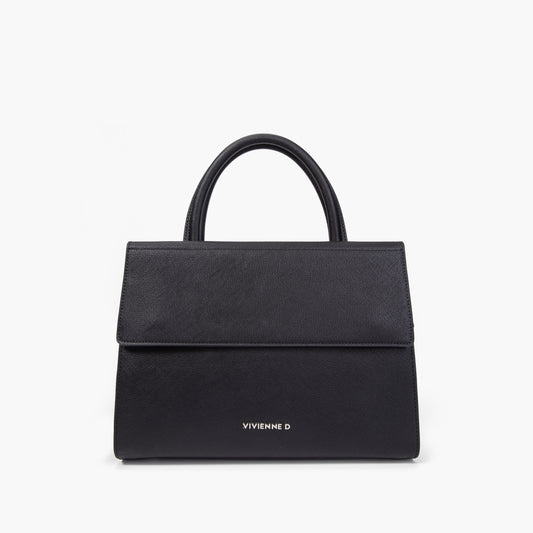 VIVIENNE D - Borsa saffiano nero