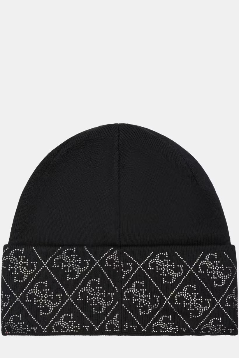 GUESS - Cappello con logo 4G in strass donna
