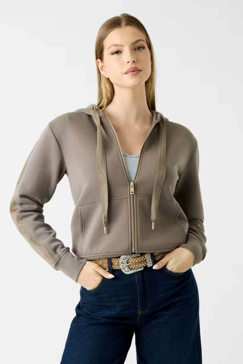 GUESS - Felpa con zip donna