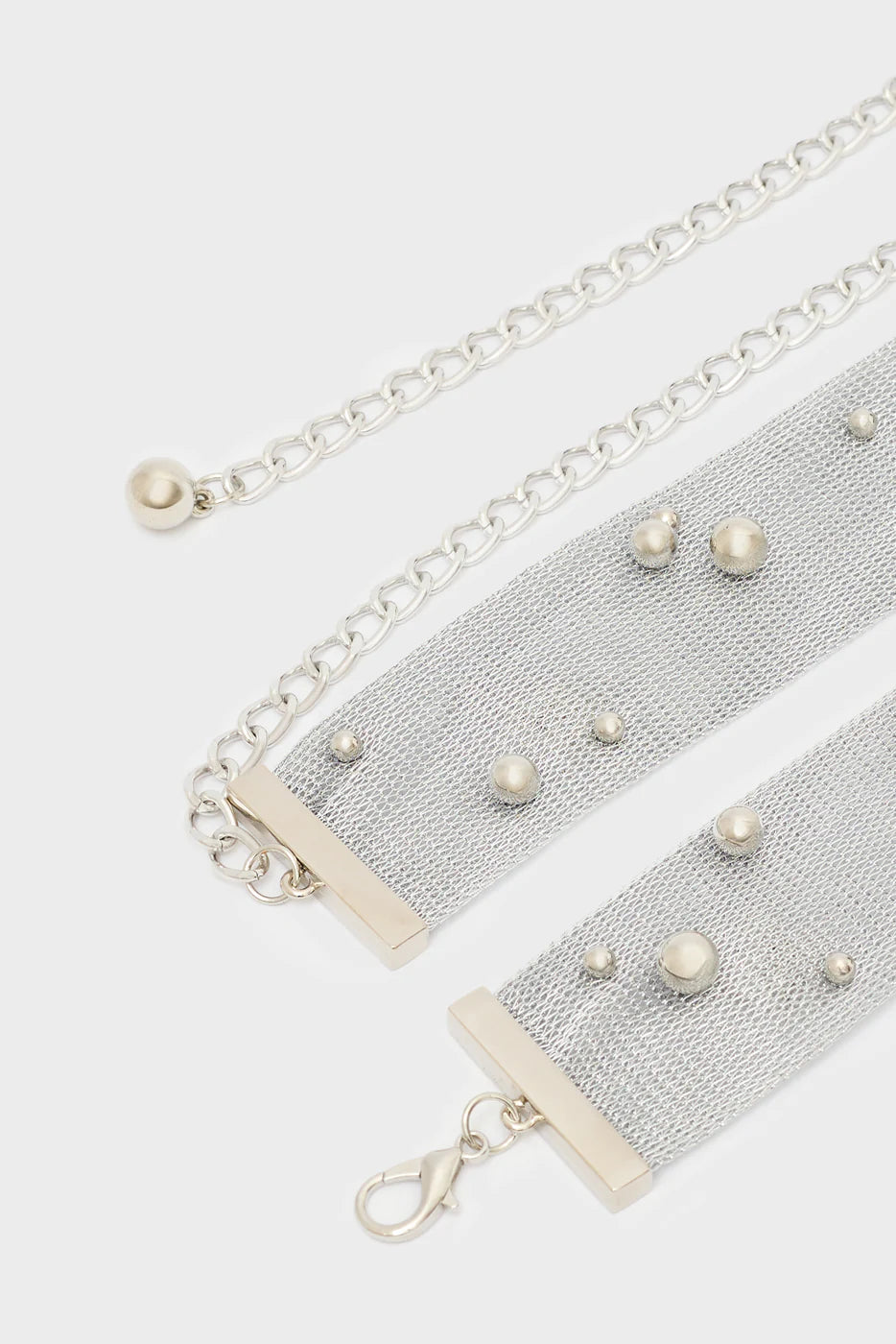 NALI - Cintura DAISY in tessuto lurex e borchie donna