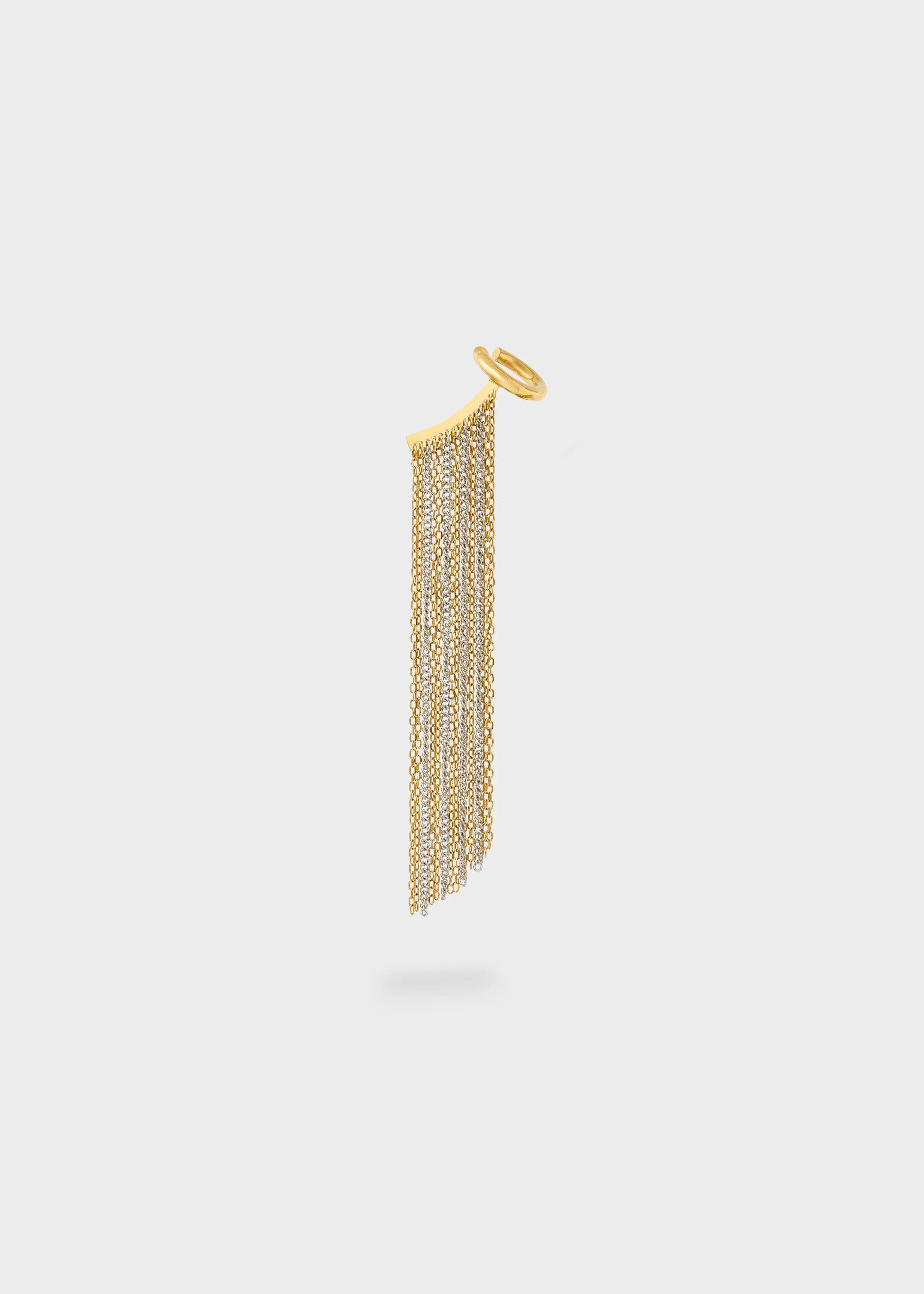 NALI - Orecchini EARCUFF con frange lunghe