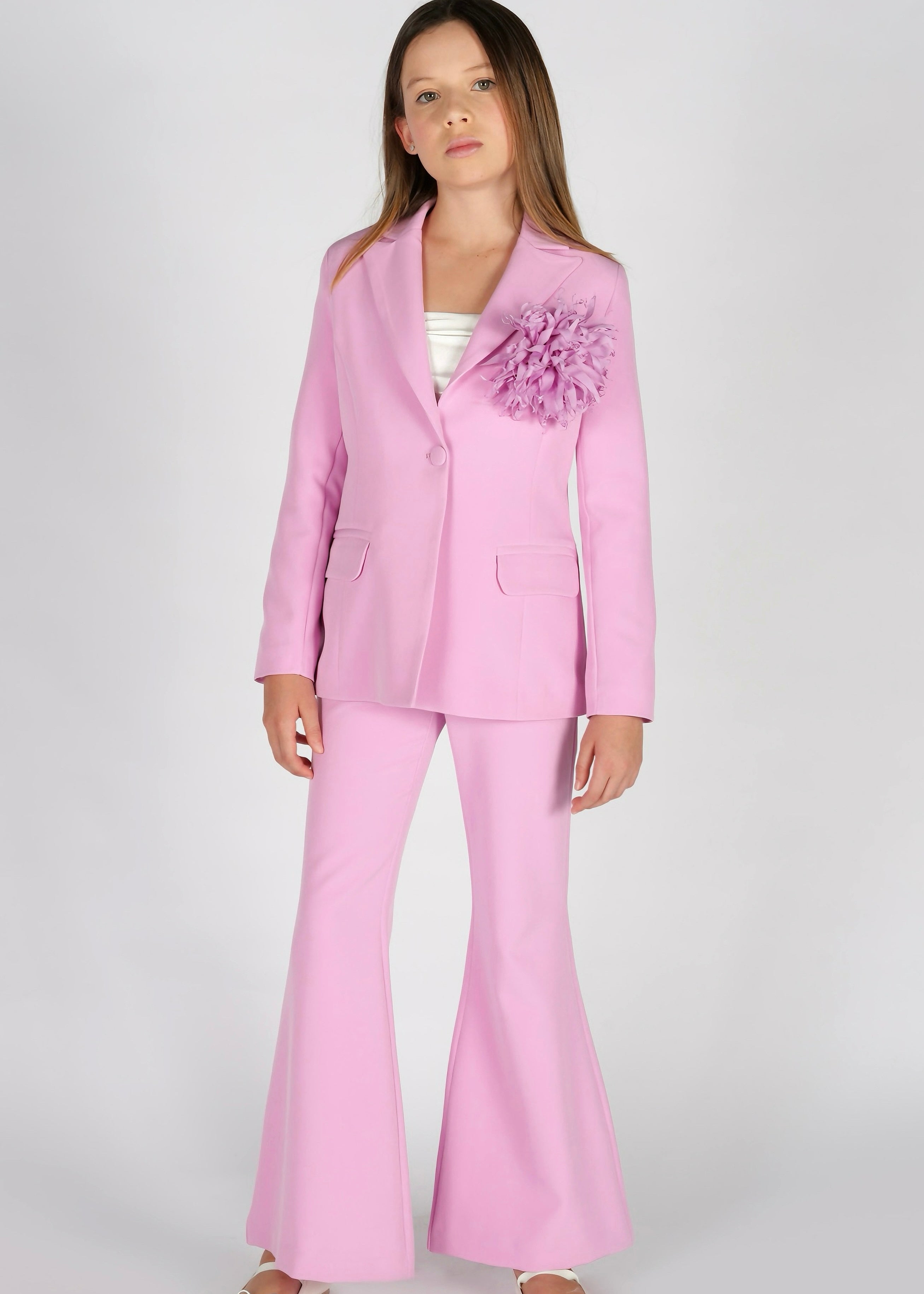 FUN FUN - COUTURE -  Blazer monopetto glicine  bambina