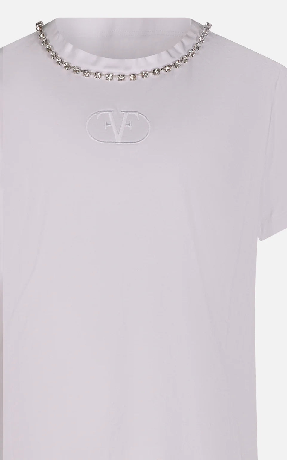 FUN FUN - T-shirt bianca con strass bambina