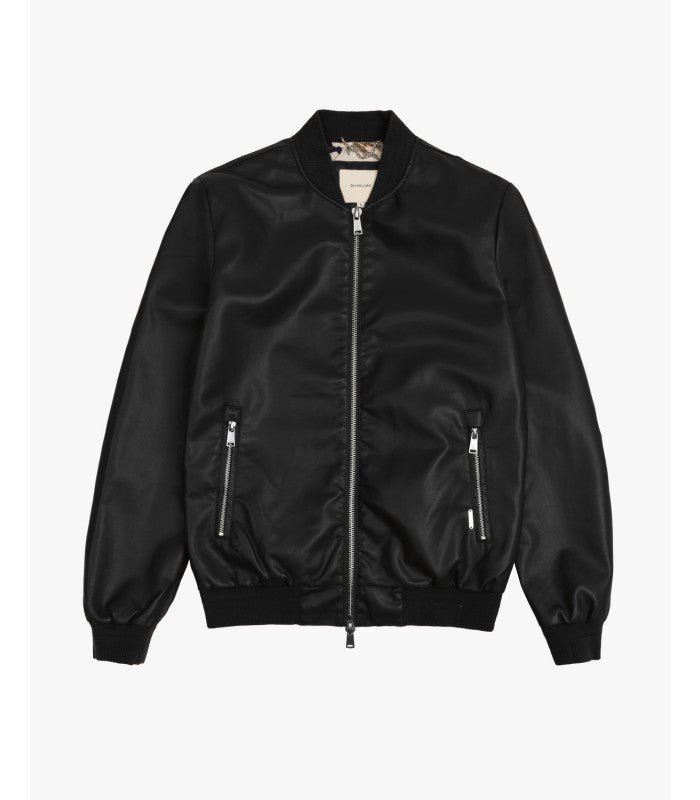 GIANNI LUPO - Giubbotto nero in ecopelle leggero uomo