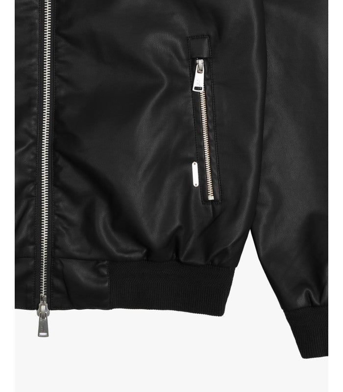 GIANNI LUPO - Giubbotto nero in ecopelle leggero uomo