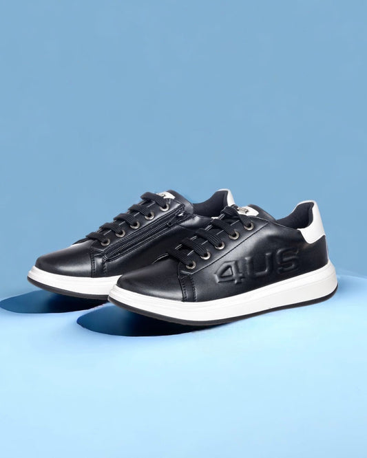 4US BY PACIOTTI - Sneakers nera con suola bianca