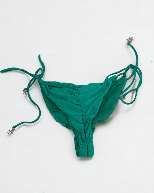 F**K - Slip con laccetti verde smeraldo