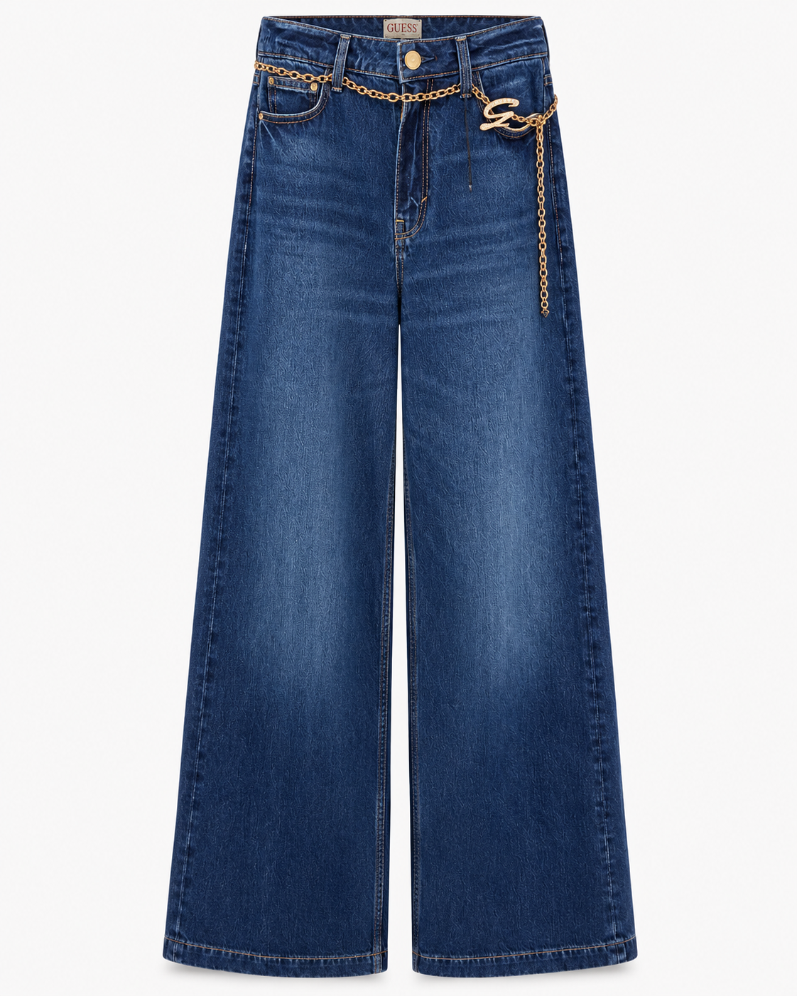 GUESS - Jeans WIDE LEG con cintura in strass donna