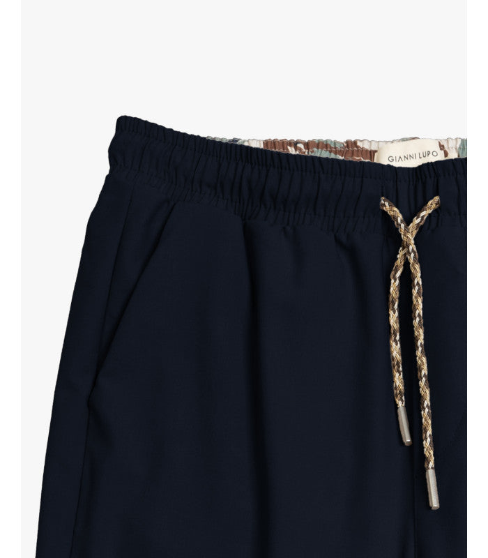 GIANNI LUPO - Pantalaccio blu con coulisse uomo