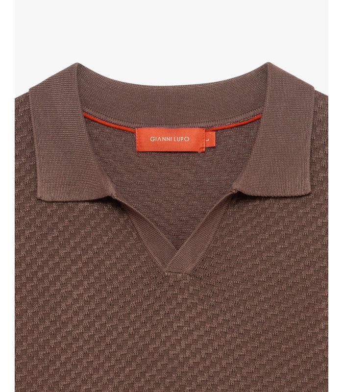 GIANNI LUPO - T-Shirt polo in filo uomo