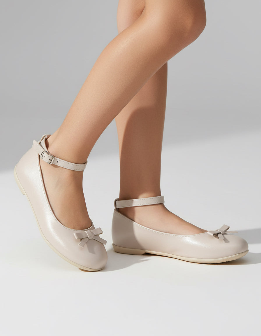 CARROTS - Ballerina elegante bianca da cerimonia con fiocco bambina