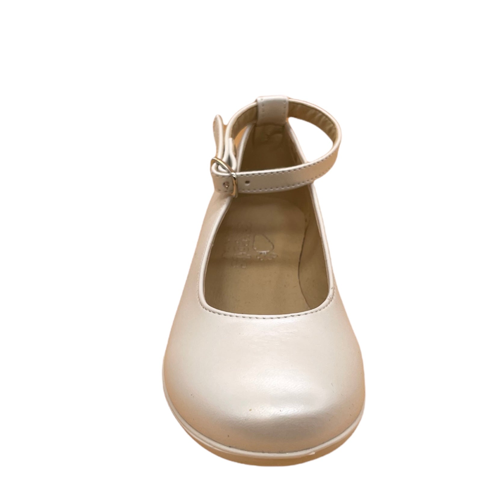 CARROTS - Ballerina elegante bianco perlato da cerimonia con laccetto caviglia bambina