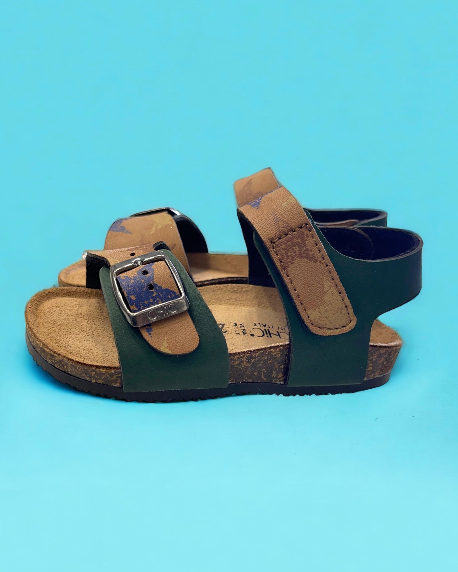 BIOCHIC - Sandalo bambino blu e beige