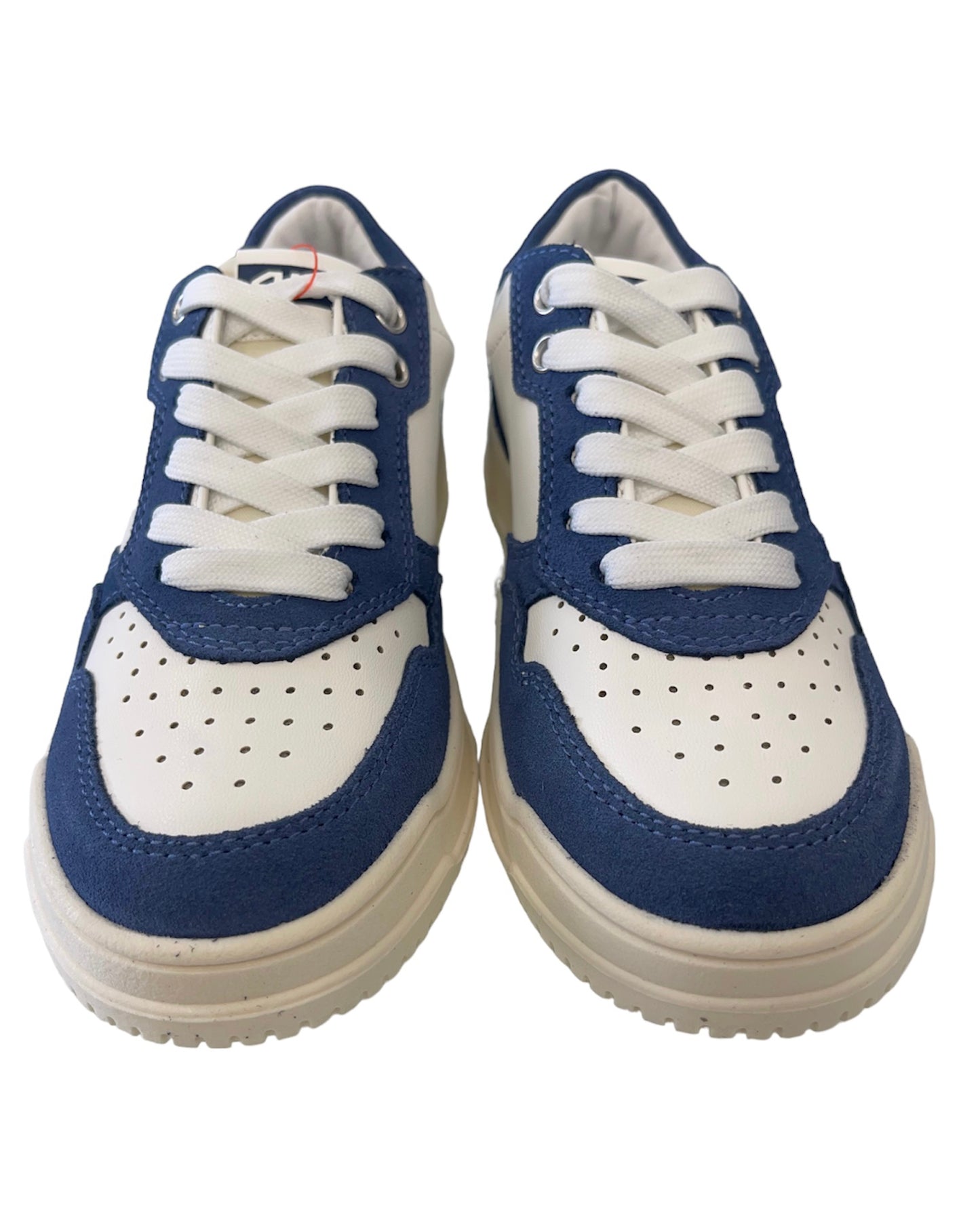 4US BY PACIOTTI - Sneakers bianca con dettaglio scamosciato azzurro
