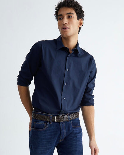 LIU-JO UOMO- Camicia blu scuro manica lunga