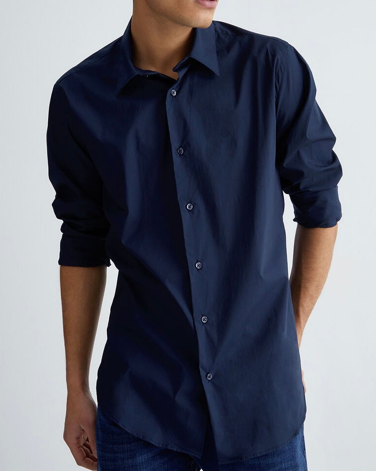 LIU-JO UOMO - Camicia blu scuro manica lunga uomo